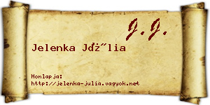 Jelenka Júlia névjegykártya